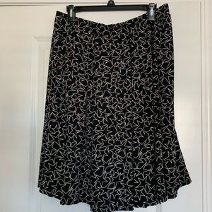 LuLaRoe Madison Skirt Black with Cream Stars- XL